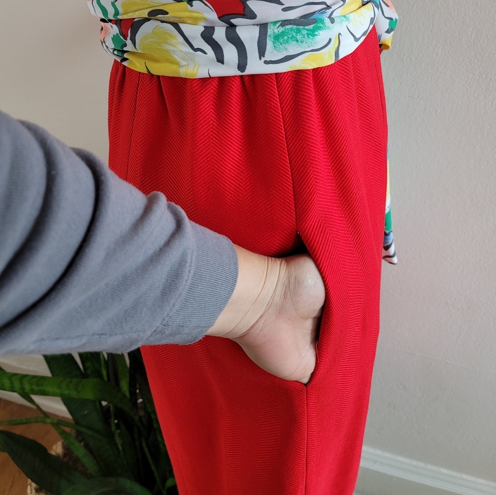 VTG 60s Mod Tangerine Disco Ball Dress - Picture 6 of 16